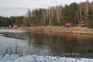 Zbiornik wodny w pobliżu Włodowic, w którym znaleziono ciało zaginionej kobiety